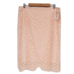 Katherine Kelly Pink Lace Midi Skirt
